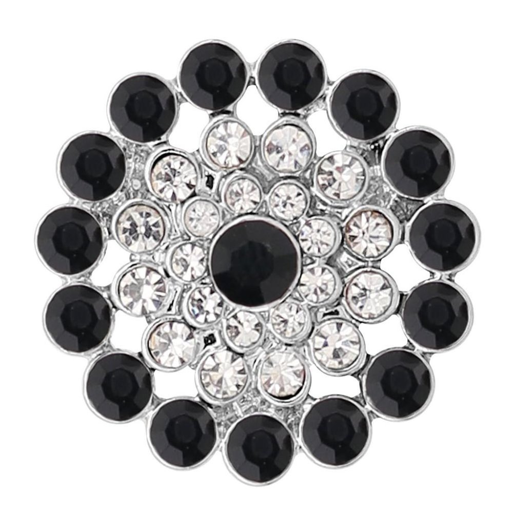 Black and Clear Snap for Snap Jewelry